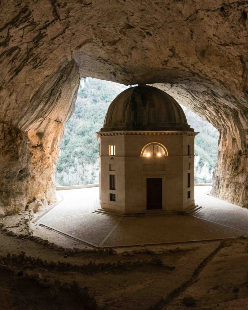 Temple of Valadier (Italy) - The awesome stone sanctuary in Genga municipal, Marche region, beside Frasassi caves