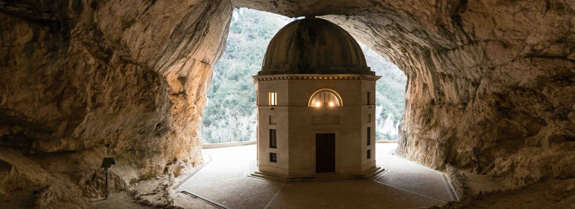 Temple of Valadier (Italy) - The awesome stone sanctuary in Genga municipal, Marche region, beside Frasassi caves