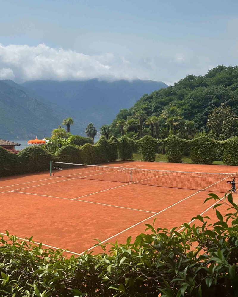 Serenity Serve: Tennis Court Overlooking Lake Como