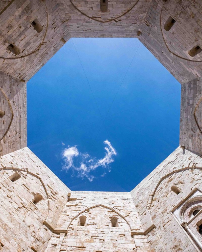 Castel del Monte, the famous castle built in an octagonal shape by the Holy Roman Emperor Frederick II in the 13th century in Andria. Apulia, southeast Italy