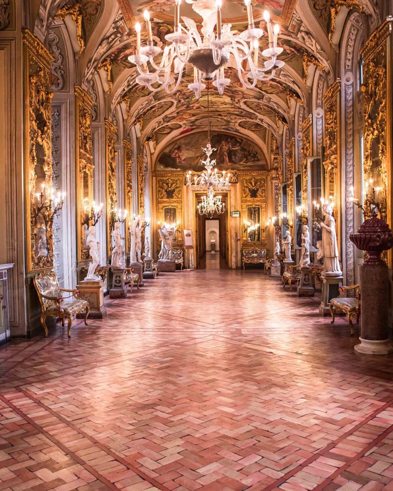 ROME, ITALY, JUNE 14, 2015 : interiors and architectural details of Doria Pamphilj Gallery, june 14, 2015, in Rome, Italy