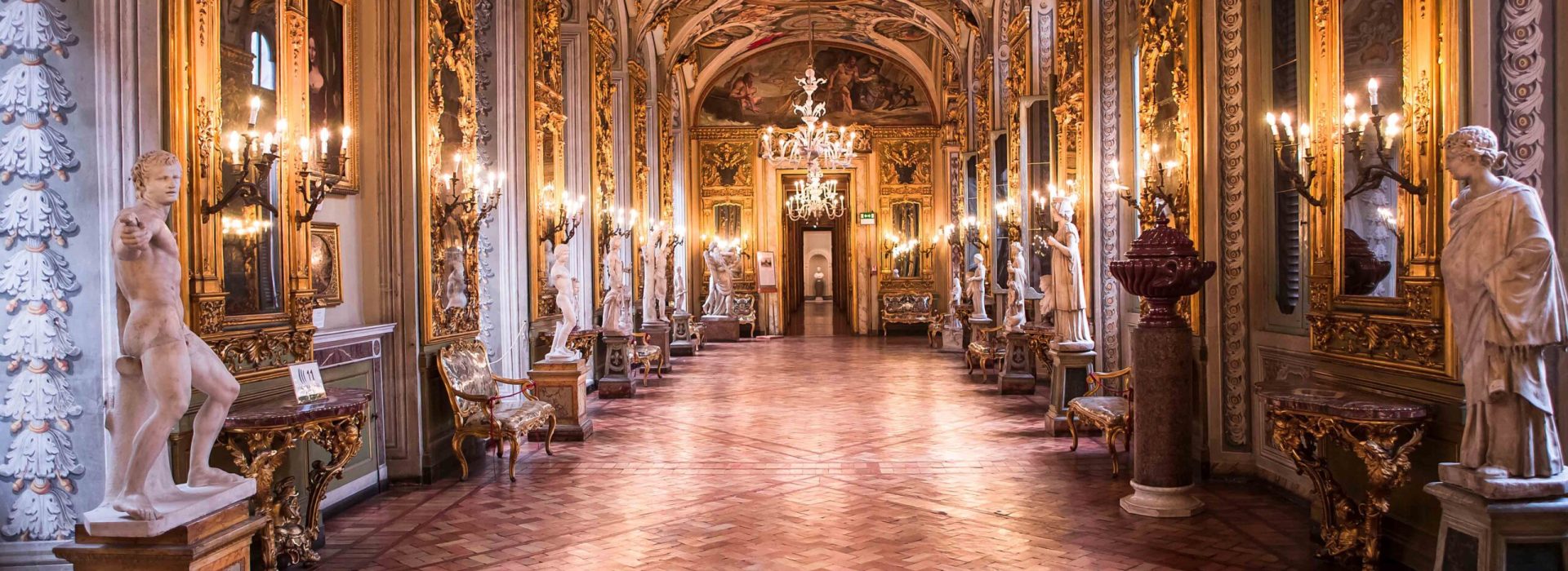 ROME, ITALY, JUNE 14, 2015 : interiors and architectural details of Doria Pamphilj Gallery, june 14, 2015, in Rome, Italy