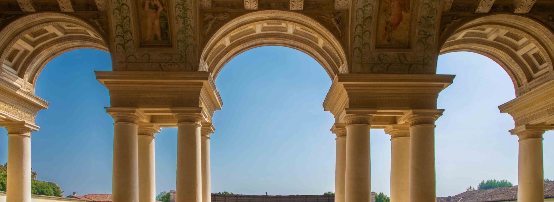 Courtyard of Palazzo Te in Mantua, Italy