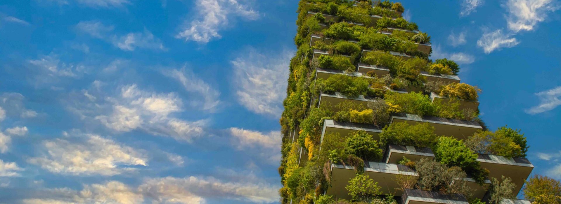 milan italy 4 may 2021: Skyscrapers with woods on the terraces to combat pollution