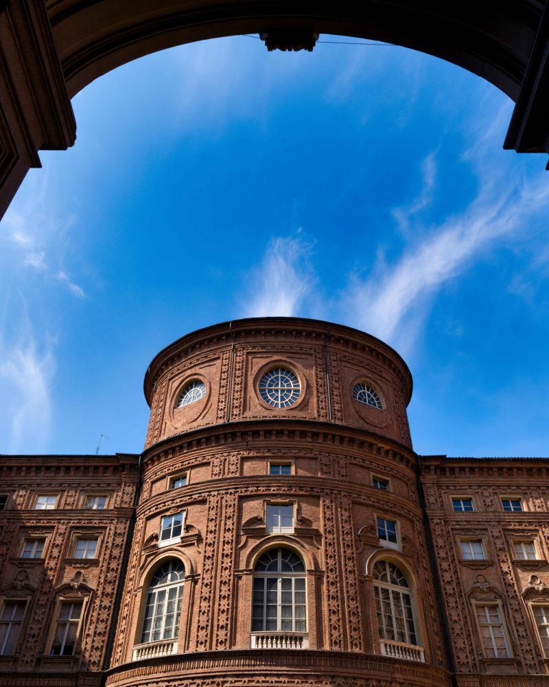 A historical building in the centre of Turin famous for its rounded façade