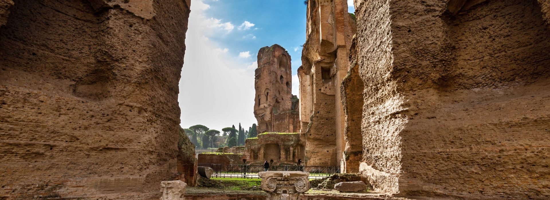 Terme di Caracalla or the Bath of Caracalla, ruins of ancient Roman public baths in Rome, Italy.