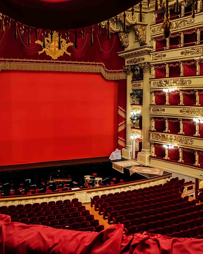 Main concert hall of Teatro alla Scala, an opera house in Milan