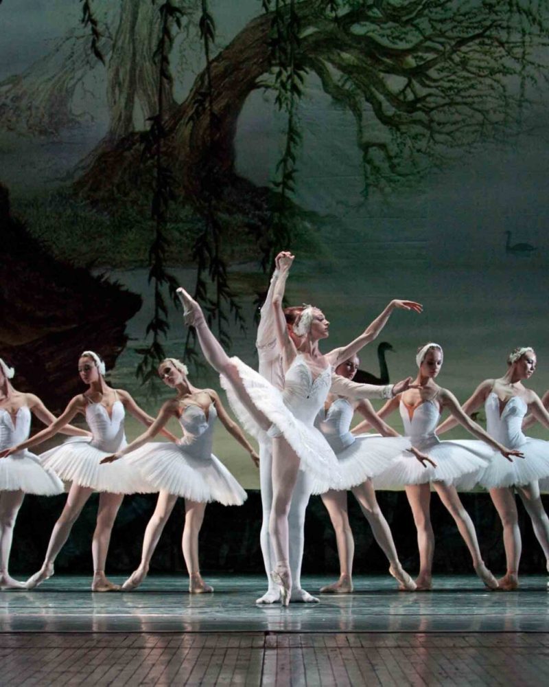 CHENGDU, CHINA - DECEMBER 25: Russian royal ballet's performance "Swan Lake" ballet at Jinsha theater December 25, 2010 in Chengdu, China.